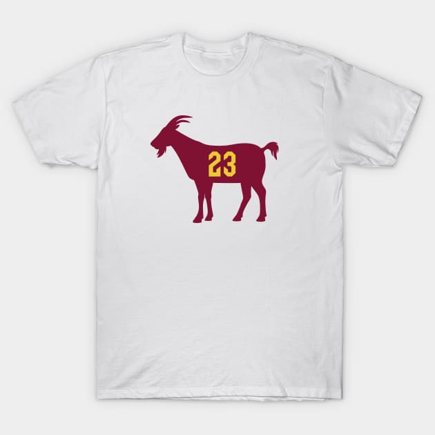 CLE GOAT - 23 - White T-Shirt by KFig21